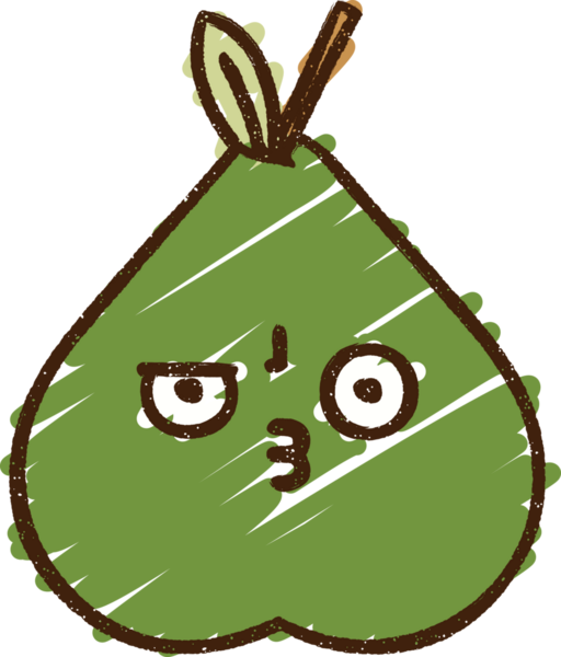 Bir insan tarafından çizilen Armut Tebeşiri