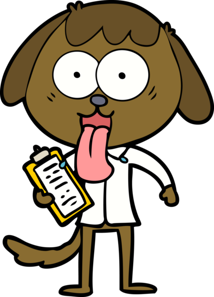 Bir insan tarafından çizilmiş ofis tişörtü giyen sevimli bir köpek.