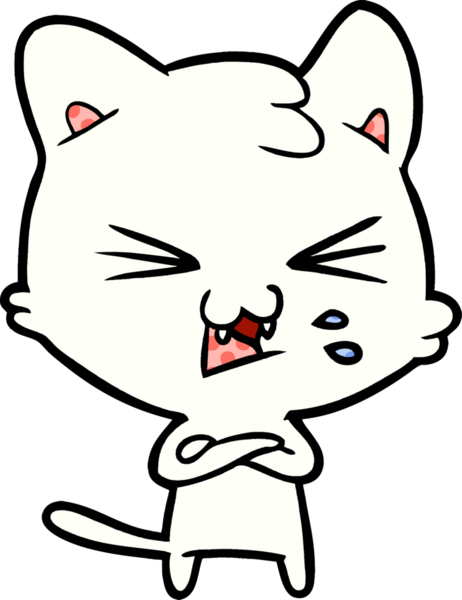 Bir insan tarafından çizilmiş kedi tıslaması.