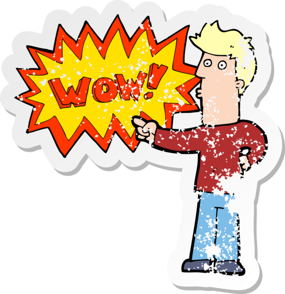 Bir insan tarafından çizilmiş bir karikatürün gerilimli çıkartması.