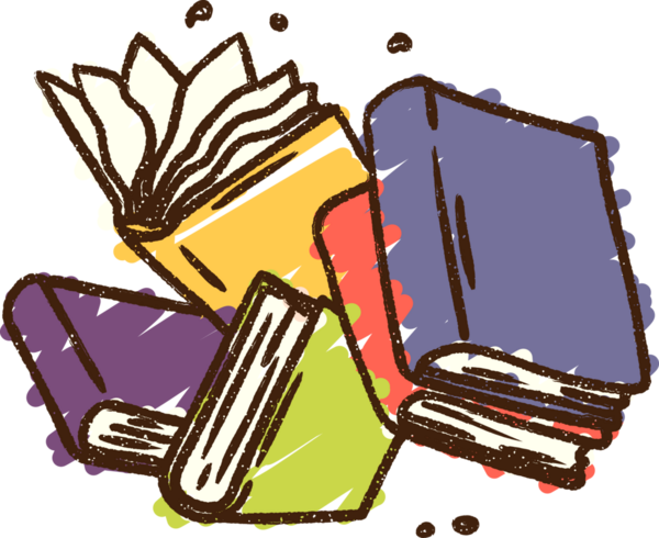 Bir insan tarafından çizilmiş Kitap Tebeşiri Çalışması