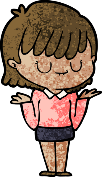 Bir insan tarafından çizilmiş karikatür kadın.