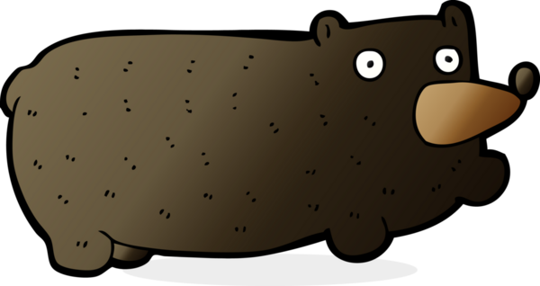 Bir insan tarafından çizilmiş komik çizgi film ayısı.