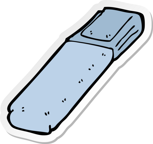 Bir insan tarafından çizilmiş karikatür fosforlu kalemin etiketi