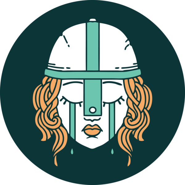 Bir insan tarafından çizilmiş ağlayan insan dövüşçünün simgesi