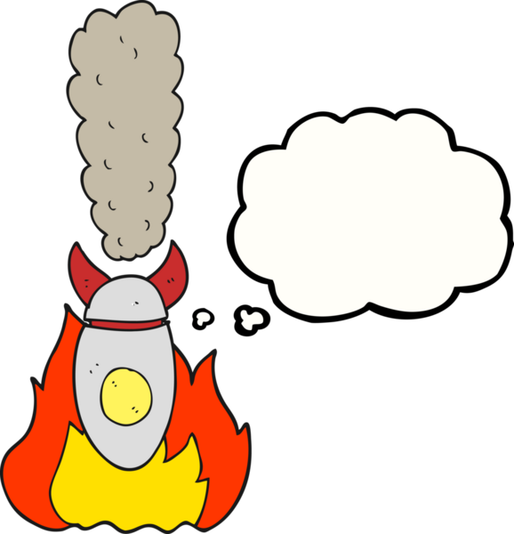 Bir insan tarafından çizilmiş serbest çizim balon karikatür düşen bomba