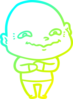 Bir insan tarafından çizilmiş ürpertici bir çizgi film çizimi.