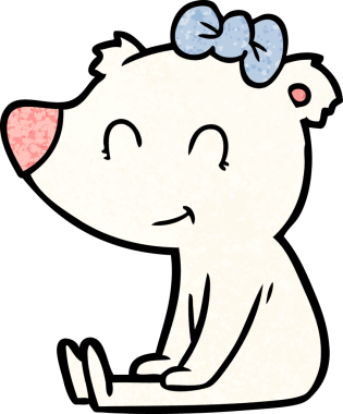 Bir insan tarafından çizilmiş kutup ayısı karikatürü