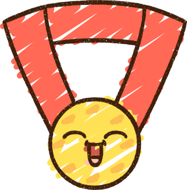 Bir insan tarafından çizilen Altın Madalya Tebeşiri