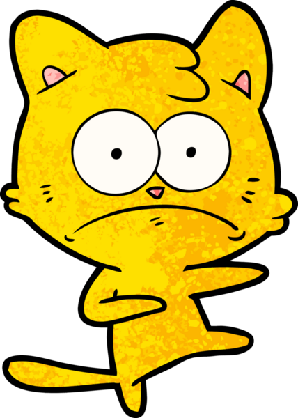 bir insan tarafından çizilmiş sinirli bir kedi.