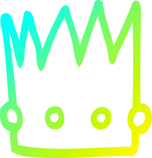 Bir insan tarafından çizilen karikatür kaplamasının soğuk gradyan çizgisi