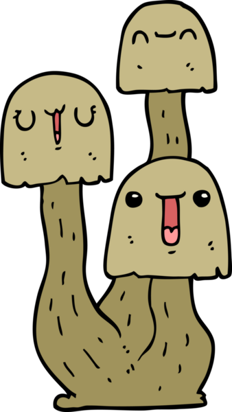 bir insan tarafından çizilmiş mantar mantarı