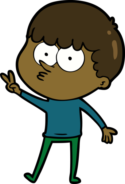 Bir insan tarafından çizilmiş, dans eden meraklı çocuk.