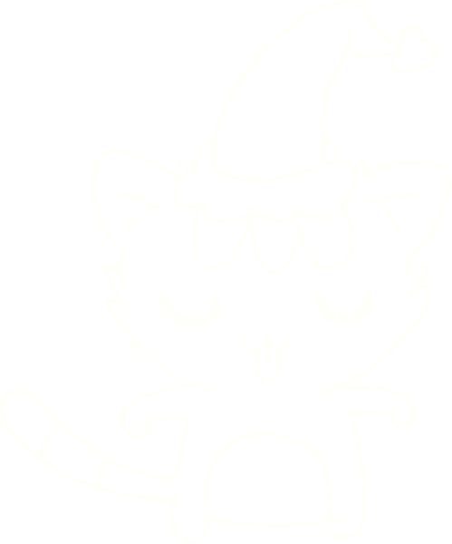 Bir insan tarafından çizilen Noel Kedisi Tebeşiri