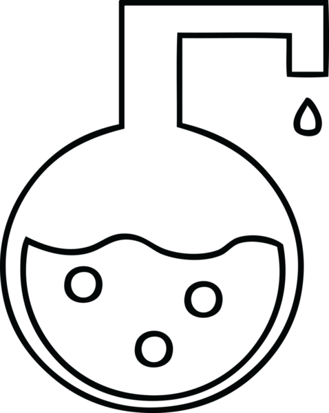 Bir insan tarafından çizilmiş bir bilim deneyinin çizgi çizimi