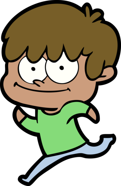 Bir insan tarafından çizilmiş mutlu çizgi film adamı.