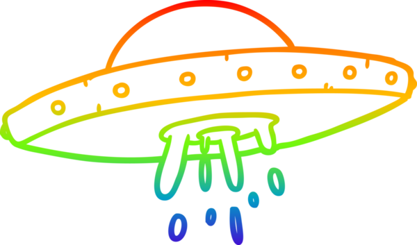 Bir insan tarafından çizilmiş uçan bir UFO çizimi