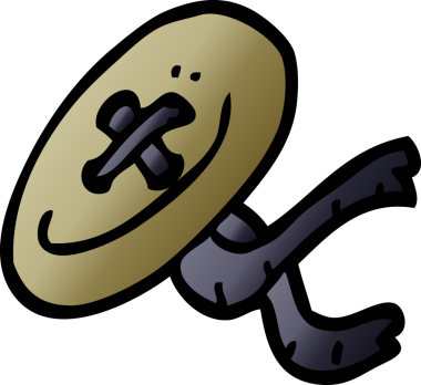 bir insan tarafından çizilmiş karalama düğmesi