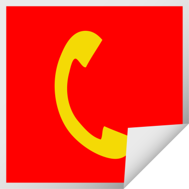 Bir insan tarafından çizilmiş bir telefon ahizesinin kabuk soyucu karikatürü