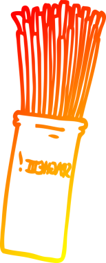 Bir insanın çizdiği buğday makarnasının sıcak çizgi çizimi.