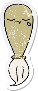 Bir insan tarafından çizilmiş karikatür fırçasının sıkıntılı çıkartması.