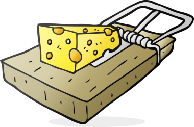 Bir insan tarafından çizilmiş serbest çizim fare kapanı