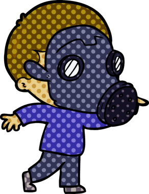 Bir insan tarafından çizilmiş gülen çizgi film adamı.