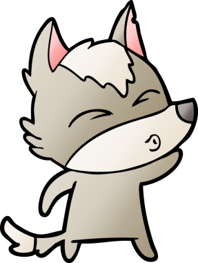 Bir insan tarafından çizilmiş bir kurt düdüğü.