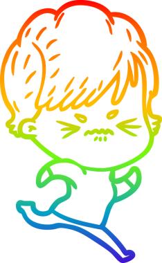 Bir insan tarafından çizilmiş karikatür çizimi.