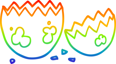 gökkuşağı gradyan çizgi çizimi Bir insan tarafından çizilmiş kırık yumurta