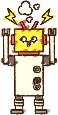 Bir insan tarafından çizilen robot tebeşiri.