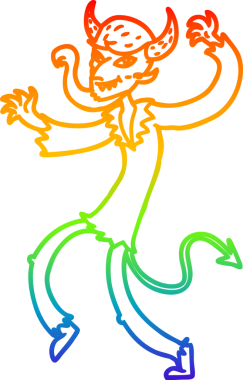 Bir insan tarafından çizilmiş dans eden bir karikatür çizimi.