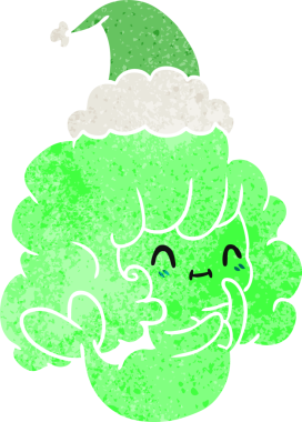 Bir insan tarafından çizilmiş Kawai hayaletinin eski bir karikatürü.