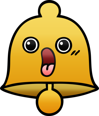 bir insan tarafından çizilmiş bir çanın gölgelenmiş karikatürü