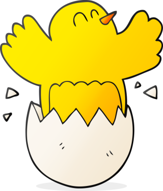 Bir insan tarafından çizilmiş yumurta karikatürü.