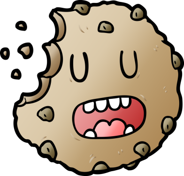 bir insan tarafından çizilmiş karikatür kurabiyesi