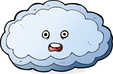 bir insan tarafından çizilmiş karikatür dekoratif bulut