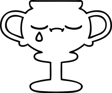 Bir insan tarafından çizilmiş bir kupanın çizgi çizimi