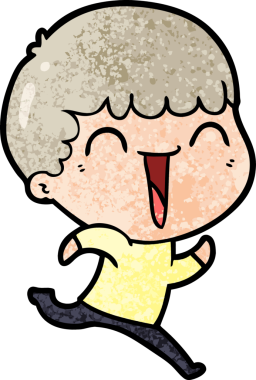 Bir insan tarafından çizilmiş mutlu bir adam.