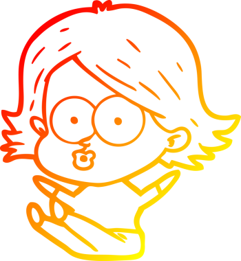 Bir insan tarafından somurtulmuş çizgi film kızı çizimi.