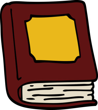 Bir insan tarafından çizilmiş eski bir kitap.