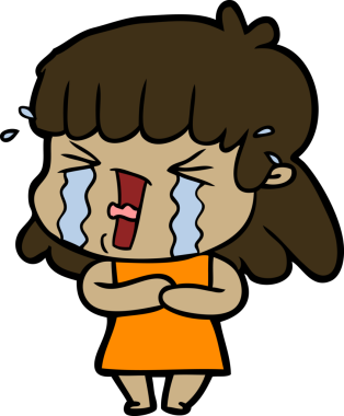 Bir insan tarafından çizilmiş karikatür kadın.