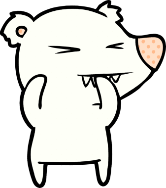 Bir insan tarafından çizilmiş kutup ayısı karikatürü