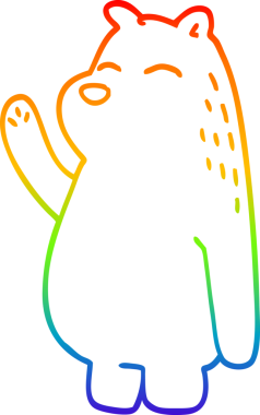 Bir insan tarafından çizilen çizgi film ayısının çizimi.