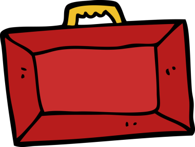 Bir insan tarafından çizilmiş bir evrak çantası.