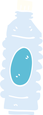 Bir insan tarafından çizilmiş karikatür su şişesi.