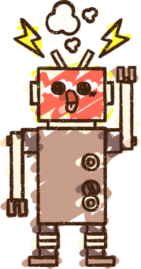 Bir insan tarafından çizilen robot tebeşiri.