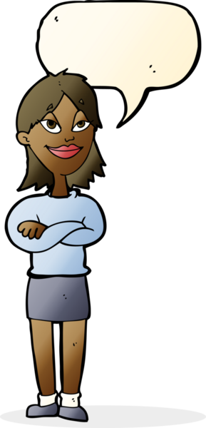 Bir insan tarafından çizilmiş konuşma balonu olan gururlu bir karikatür.