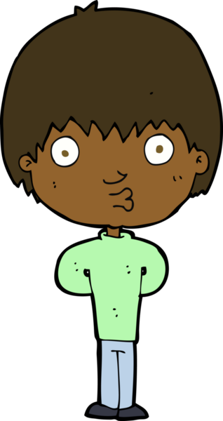 Bir insan tarafından çizilmiş ıslık çalan çocuk.