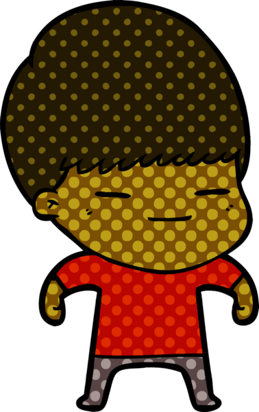 Bir insan tarafından çizilmiş kendini beğenmiş bir çocuk.